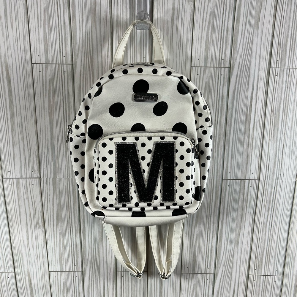 Justice "M" Polka Dot Backpack